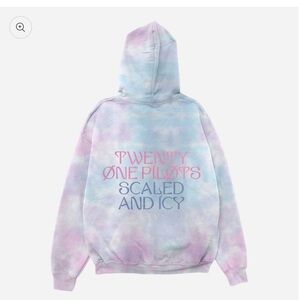 Twenty One Pilots Icy Tour pull over SAI hoodie sweatshirt pastel tie dye- NWOT